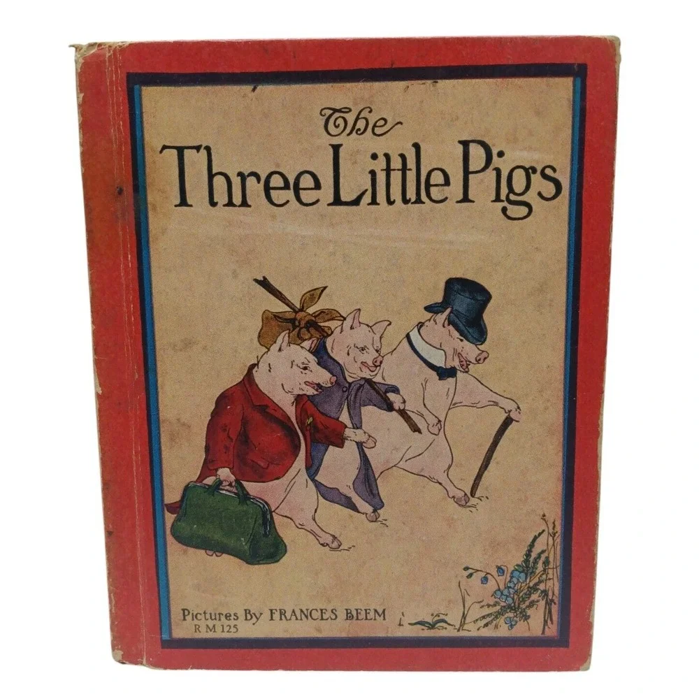 THREE‎ LITTLE PIGS, and The Foolish Pig, 1937, fairy tales by Frances Beem